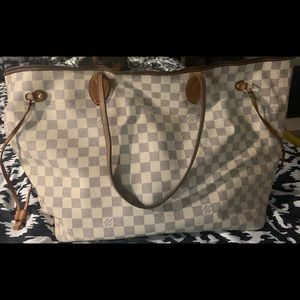 Louis Vuitton Brass Damier Azur Neverfull GM